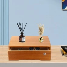 Wood Apothecary Cabinet With Drawers,Desktop Storage Box,Medicine Cabinet Storage For Home And Office Supplies,Organizer Desk Drawer Jewelry Tabletop Storage Organization Box,Counter Craft Decor - Yellow - View 4