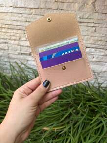 Lavínia Small And Compact Card Holder Wallet In Synthetic Leather - 米色 - 查看 3