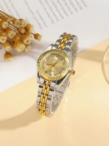 3 件套青少年高品质水晶刻度表盘钢带石英表 + 爱情手链，适合生日、万圣节或 - 彩色 - 查看 5