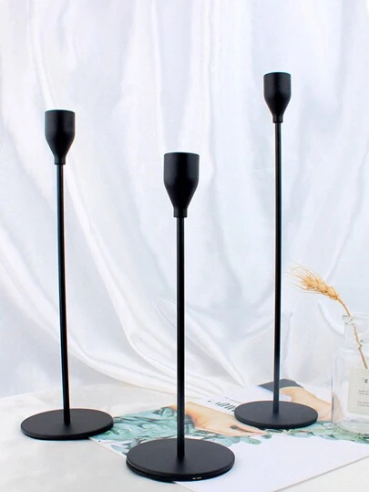 Tall Metal Iron Single-Head Candle Holder Decor, Home Candle Holder For Wedding, Small Candle Holder For Romantic Candlelight Dinner, Suitable For Valentine's Day, Wedding Anniversary, Intimate Atmosphere