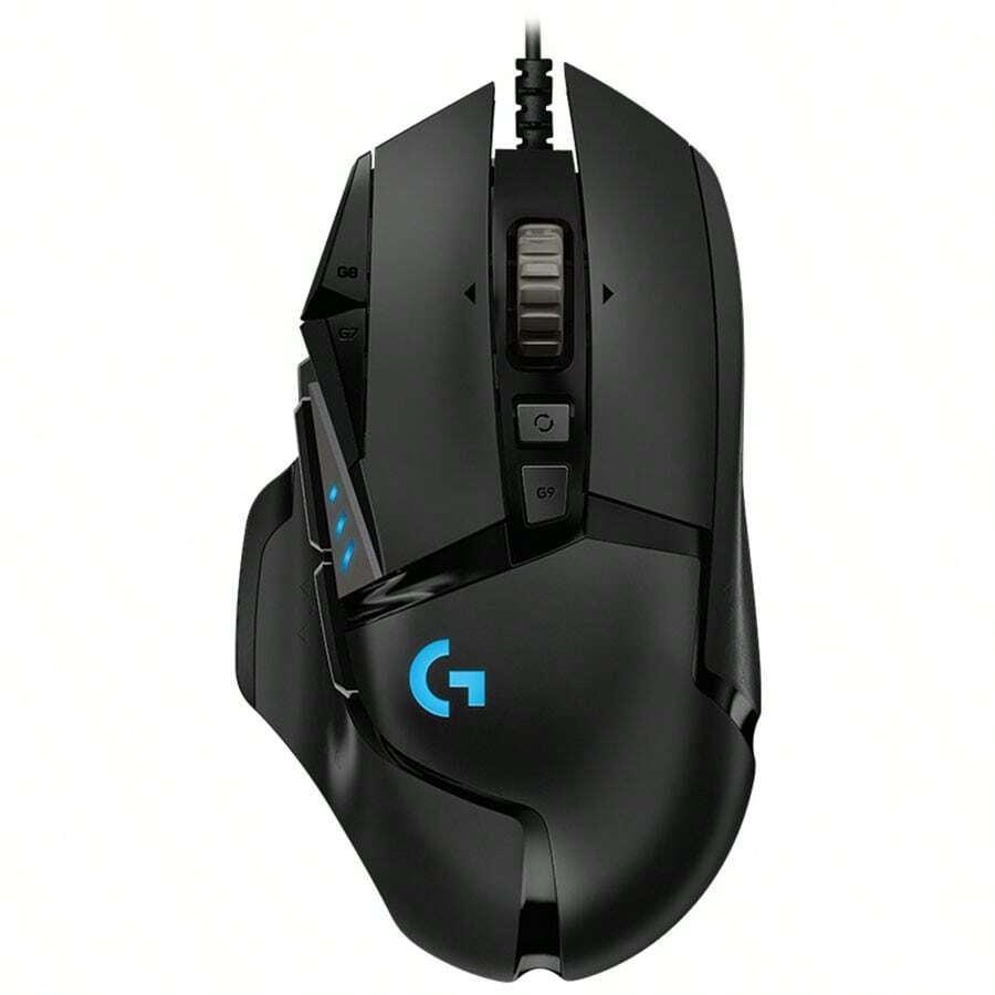 Logitech Ratón de juego G502 HERO, ratón con cable, peso ajustable, tecnología LIGHTSYNC RGB, sensor HERO 25K DPI (Negro) - Negro - Ver 1