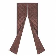 SHZICMY Magnetic Thermal Insulated Door Curtain, Door Insulation Curtain, Center Opening Doorway Curtain, Waterproof Door Covers 0.85*2.05m - Coffee - View 7