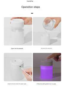 小型家用空气加湿器、台式紧凑型 USB 加湿器、迷你车载加湿器 - 彩色 - 查看 8