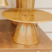 Party Kit 1 Plain Cake Stand 22cm + 2 Oval Trays 22cm - trái cam - Xem 4