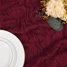 12 Pack Table Runner 10Ft Long Cheesecloth Table Runner Rustic Gauze Table Runner Romantic Fabric Cheese Cloth Table Runner For Wedding Party Bridal Baby Shower - Burgundy - View 4