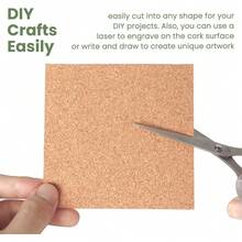 Soft Cork Square Cup Mat, Self-Adhesive Cork Tiles, For Coasters And DIY Crafts Best Gifts - Multicolor - View 10
