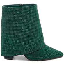 Botte De Cheville, Confectionnée En Strass - Green - View 2