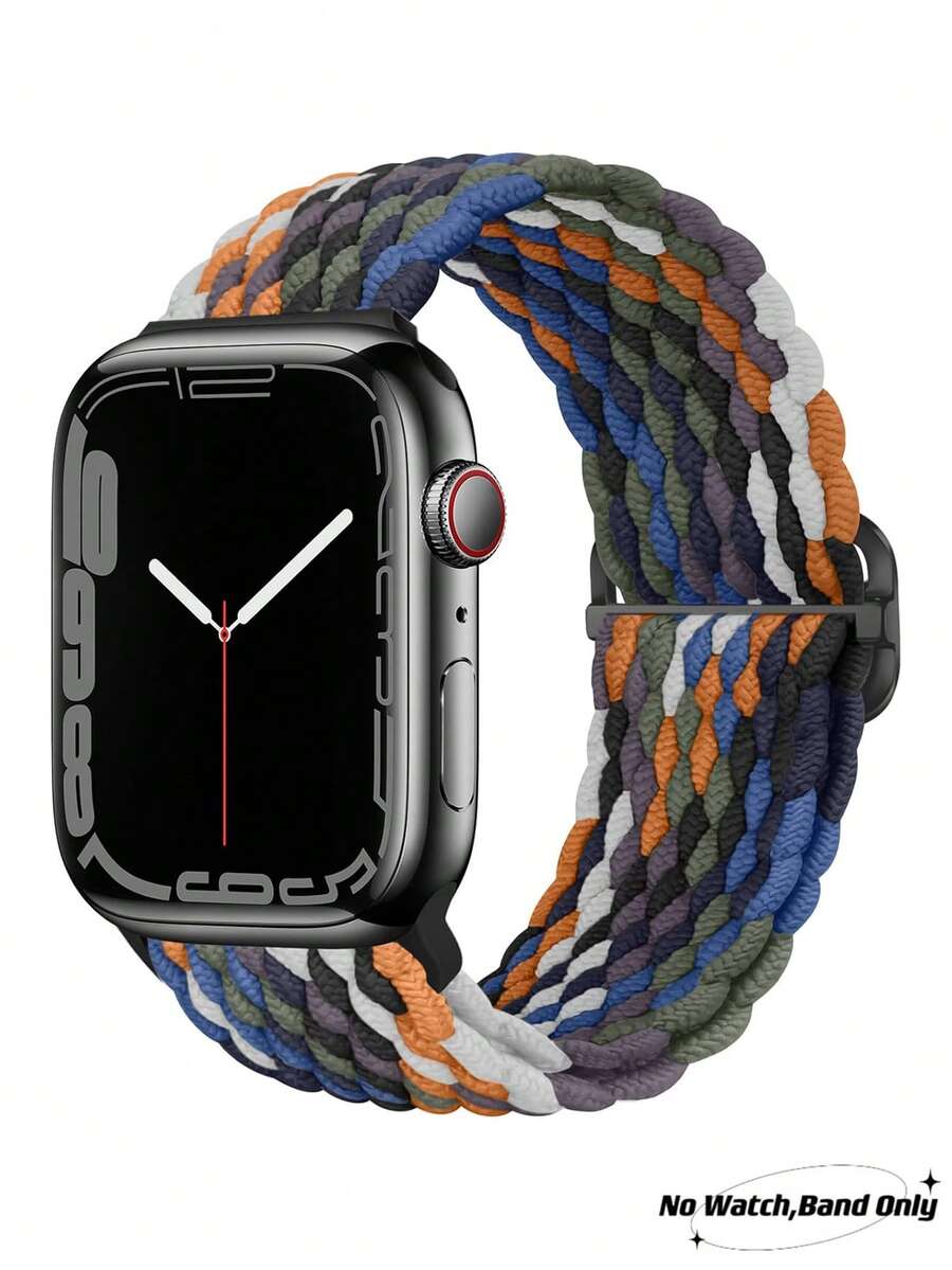 1 dây đeo thể thao dệt mềm mại, thoải mái, thoáng khí, thời trang nhiều màu sắc, dây đeo bằng nylon đàn hồi dễ thương có thể điều chỉnh, tương thích với Apple Watch 38/40/41/42/44/45/46/49mm, tương thích với Apple Watch Series Ultra/SE/10/9/8/7/6/5/4/3/2/1, phụ kiện dây đeo đồng hồ thông minh