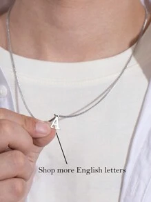 1 szt. Sunshine Boy ze stali nierdzewnej, wisiorek z 26 literami angielskimi, męski, codzienny prezent na Boże Narodzenie, Nowy Rok, Walentynki