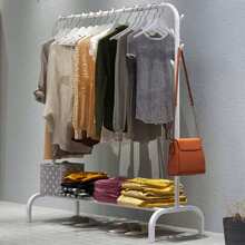 Heavy Duty Clothes Rail Rack Garment Hanging Display Stand Shoes Storage Shelves - White - View 4