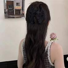 2024新款优雅星形设计发夹，高品质夹式发卡，适合盘发造型 - 彩色 - 查看 3