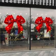 1pc Chinese New Year Window Clings Decor, Red Bow Butterfly Static Cling Sticker For Glass, Window Decoration Christmas  Christmas Decor  Christmas Decorations Christmas Decoration - Multicolor - View 4