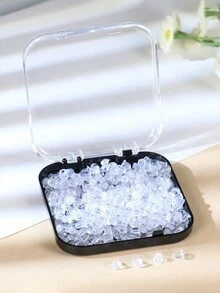 Silicona Atrás de Aretes para Pendientes con Caja de Almacenamiento Exquisita, Respaldos de Aretes Suaves Transparentes Hipoalergénicos de Plástico Goma Reemplazos de Presilla para Pendientes de Gancho para Peces, Aros