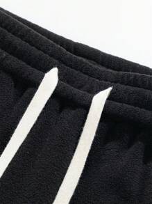 Men's Thick Thermal Lined Long Pants, Winter 2024 - Black - View 3