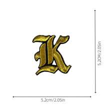 1 Pièce Optionnelle Alphabet Noir Edge Patch Brodé, Fer Sur/insignes, Vêtements Et Accessoires Décoration