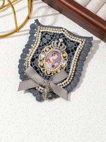 1 chiếc trâm cài đầu phụ nữ vải cỡ lớn thanh lịch, trâm cài trang sức ngọc trai sang trọng, thích hợp để đeo hàng ngày, quà tặng cho ngày hẹn hò - cổ điển - Xem 9