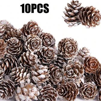 100 件圣诞天然迷你松果 - 小型圣诞雪松果装饰品 - 感恩节迷你雪松果，用于 DIY 工艺品花瓶填充物秋冬家居圣诞树装饰