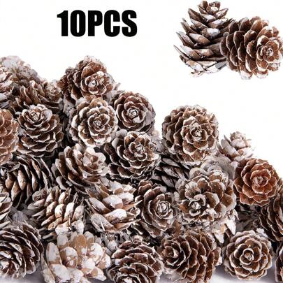 100 件圣诞天然迷你松果 - 小型圣诞雪松果装饰品 - 感恩节迷你雪松果，用于 DIY 工艺品花瓶填充物秋冬家居圣诞树装饰