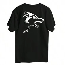 Oversized T-Shirt And Thermal Shorts Wolf Weight The Perfect Set - 黑色 - 查看 2