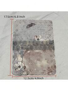10入組 复古花卉&月亮設計空心花邊和空心裝飾,可寫厚材質紙,用於手帳和剪裁 Diy 材料 - 彩色 - 查看 9
