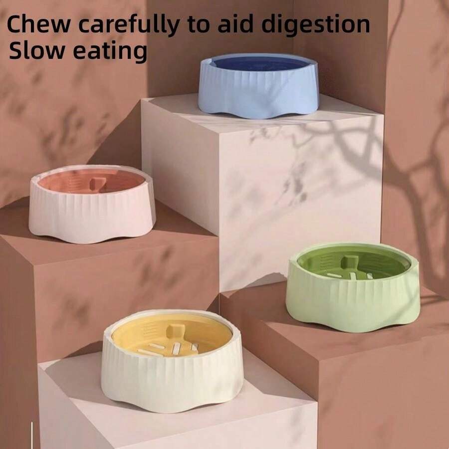 Dog Slow Food Bowl Pet 2In1 Anti Spill Dog Bowl Cat And Dog Supplies