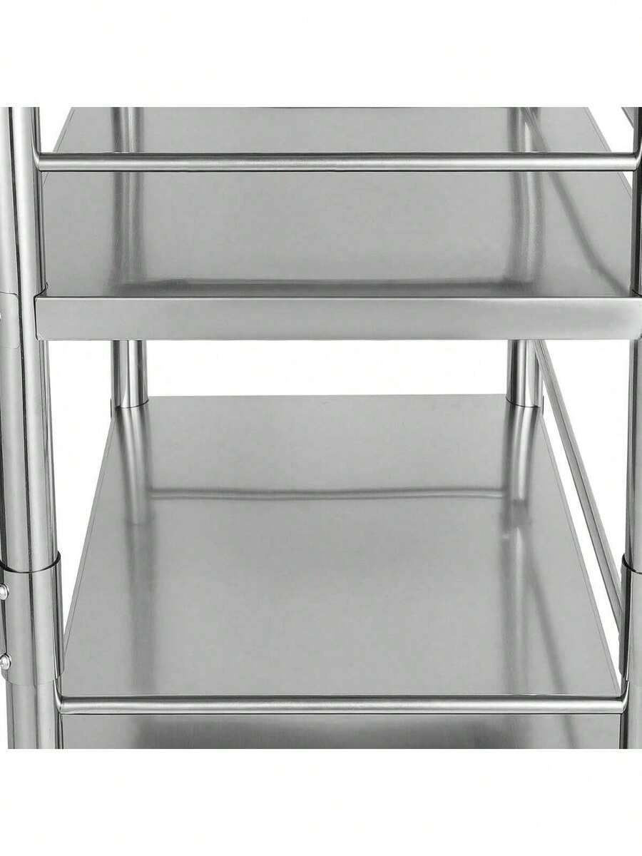 ZhdnBhnos Stainless Steel Shelving,4 Tier Adjustable Shelf Heavy Duty