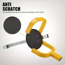 Heavy Duty 13" - 15" Steel Car Van Wheel ClampLock For Caravan Trailer - YELLOW - View 5