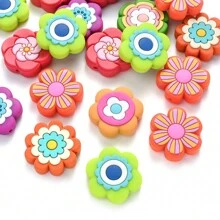 5 PEÇAS Contas de Flor de Silicone Coloridas para Fazer Joias, Acessórios de Colar e Artesanato DIY, para Presentes Feitos à Mão e Criações