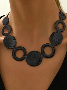 1pc European And American Fashion Exaggerated Simple Geometric Necklace - View 2