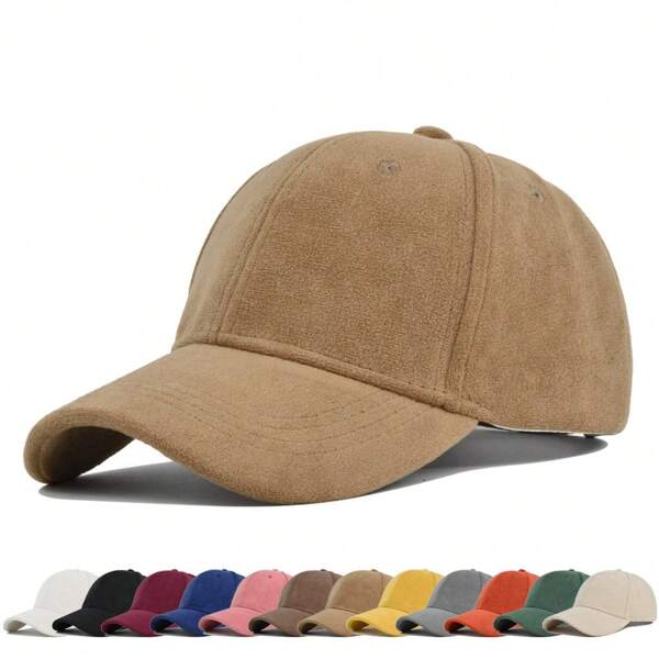 Fashion Solid Color Suede Baseball Caps For Men Women Retro Snapback Hip Hop Hat Unisex Street Adjustable Sun Visor Caps Hat