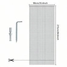 Aluminium Door Fly Screen Metal Chain Curtain Blind Insect Blinds 214cm X 90cm