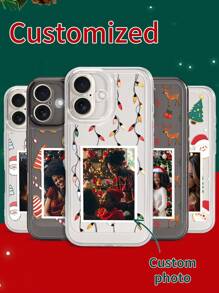 1 pieza Funda de teléfono personalizada de TPU con tema espacial compatible con iPhone 16 Pro Max / Samsung S24 Ultra
