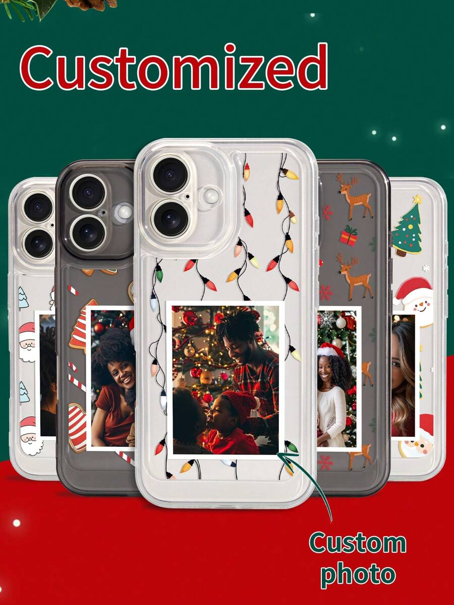 1 pieza Funda de teléfono personalizada de TPU con tema espacial compatible con iPhone 16 Pro Max / Samsung S24 Ultra