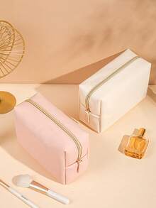 1 件八角形化妆包旅行便携式盥洗包防水方形收纳袋大容量时尚盥洗包手提包沐浴淋浴包多功能化妆品收纳袋便携式化妆品刷收纳包带拉链封口旅行必需品健身露营度假必需品度假配件旅行配件邮轮 - 彩色 - 查看 2