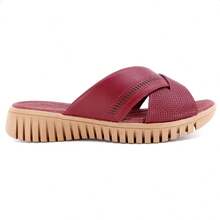Usaflex Platform Sandal Leather Strap Laser Detail - 紅色 - 查看 4
