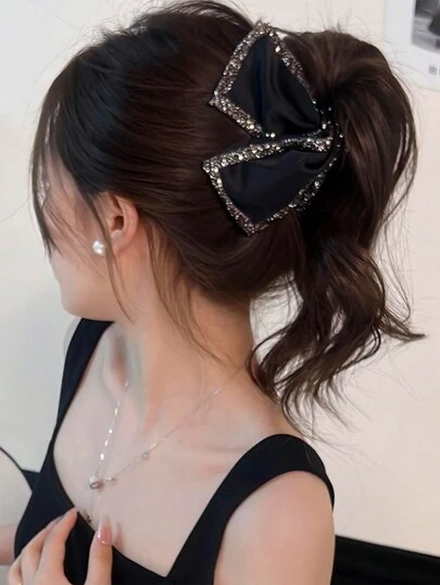 1 pieza Pinza de pelo elegante, elegante y práctica para fiestas, uso al aire libre y diario. Pinzas de pelo, pinzas de pelo, pinzas de pelo, pinzas de pelo, accesorios de pelo casuales de otoño e invierno para mujer, lazos para atuendos de vacaciones