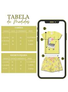 Kit de 5 Pijamas para Bebês Meninas - Conforto e Estilo em Roupas de Dormir Infantis - Multicolorido - Visão 7