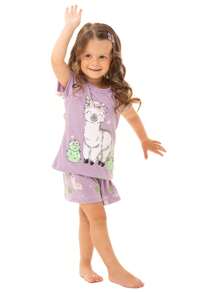 Kit de 5 Pijamas para Bebês Meninas - Conforto e Estilo em Roupas de Dormir Infantis - Multicolorido - Visão 10