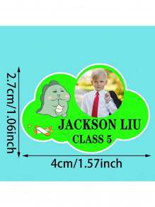 36/72/108 件，彩色云朵照片贴纸，儿童定制防水姓名贴纸，个人彩色水瓶文具贴纸，适用于任何场合婴儿淋浴家庭装饰礼物冬夜礼物返校冬季礼物创意男孩女孩情人节 - 相片貼紙 - 查看 11