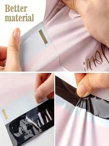 20/50/100 szt. Wykwintne różowe torby na prezenty z napisem "Dziękuję" – samoprzylepna wodoodporna uszczelka, odpowiednie na imprezy i małe firmy, dekoracje ślubne i okolicznościowe, odpowiednie do pakowania prezentów na imprezy, opakowania na prezenty na Święto Dziękczynienia,