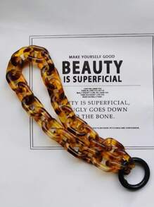 1pc Minimalist & Fashionable Acrylic Leopard Print Multi-Color Chain Key Chain, Phone Chain, Bag Charm Decoration, Suitable For Daily Wear, Commemorative, Multi-Occasions Car Accessories School Cute Goth Y2k Halloween Accessories Teachers Day Christmas Gift Ideas Bag Accessories Lanyards With Id Holder Car Accessories Bag Charms