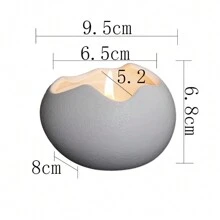 Creative Eggshell Ceramic Candle Cup, Empty Cup, High-Aesthetic Aroma Candle Holder, Simple Gift Candle Holder Ornament,Room Decor,Gifts Birthday Graduation