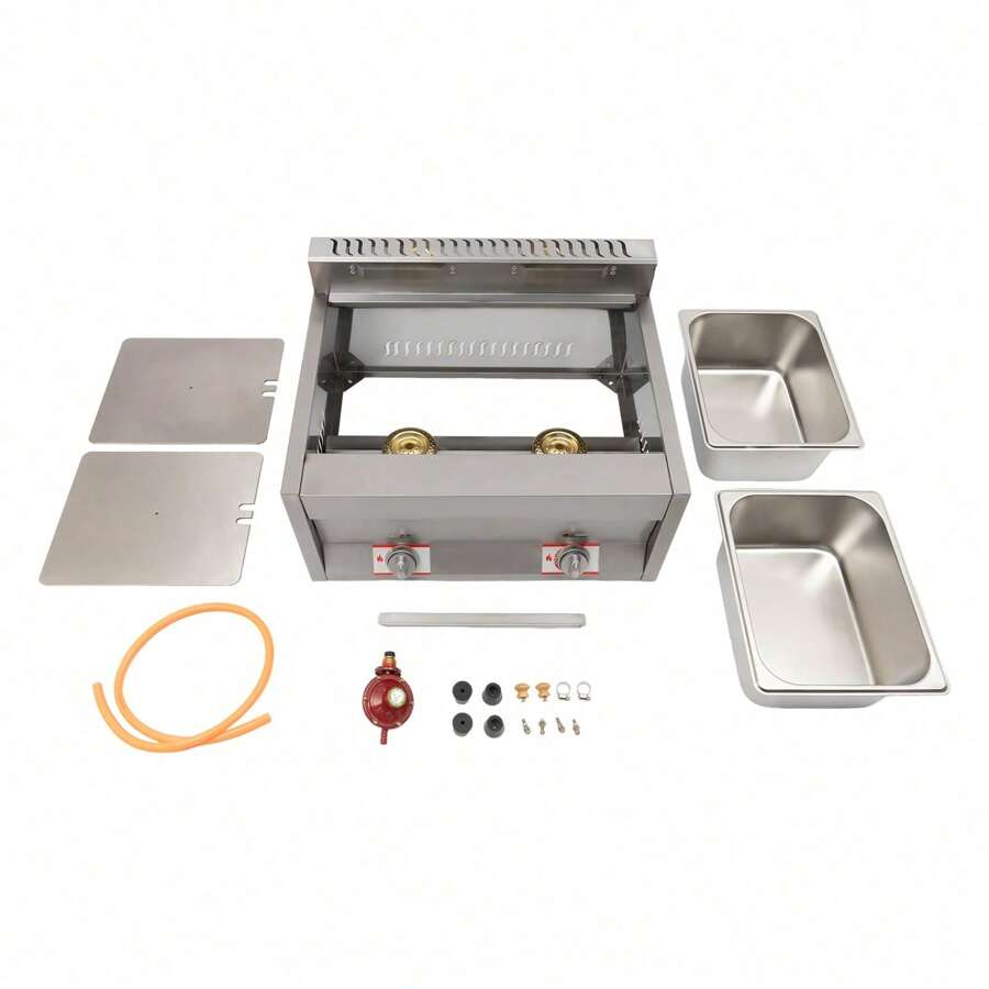 Commercial CounterTop Gas Fryer Deep Fryer Propane LPG Stainless Steel