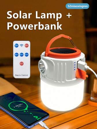 户外太阳能露营灯、可充电露营灯移动电源、超亮露营用 LED 帐篷灯、飓风应急套件万圣节圣诞节感恩节礼物