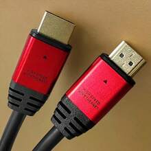 HDTV High-Definition Cable TV Computer Connection Cable 2.0 Version 4K Set-Top Box Display Extended Data Video Cable - Burgundy - View 6