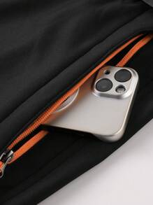 LEDUNTINO Calças de lã grossas casuais com zíper da moda masculina, esportivas, sólidas, com elasticidade, presente para namorado, calças quentes à prova de vento para inverno e outono, à prova d'água, emendadas, calças de acampamento, primavera e outono, calças masculinas