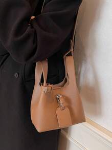 Casual Minimalist Fashion PU Leather Shoulder/Crossbody/Handbag With Inner Pocket