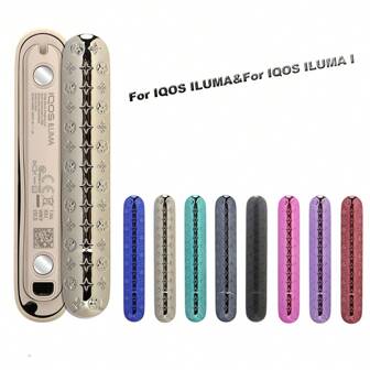 1pc, Flower Pattern Eletroplate PC Material Case For IQOS ILUMA Door Cover For Iluma I Side Cover Replaceable Decorate Accessories, Gift Packaging Bag Gift Packaging Bag