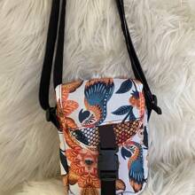 Mini Bag With Printed Crossbody Strap - 棕色 - 查看 2