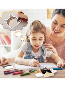 4 件/1 件可爱卡通多色猫形狗形农场动物形状自粘便签和索引标签，非常适合学生、办公室和学校文具用品万圣节圣诞节便签 - 彩色 - 查看 4